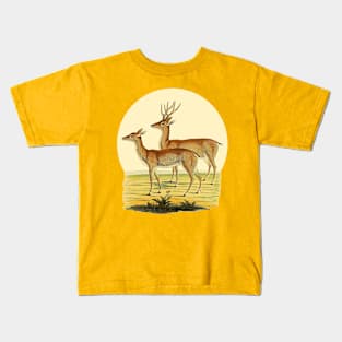 A Pair of Deer Nature Illustration Kids T-Shirt